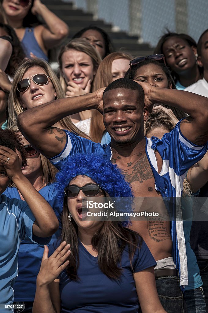 Blue Unterstützung von fans in dispair mit ansprechend dass (II) - Lizenzfrei Amerikanischer Football Stock-Foto