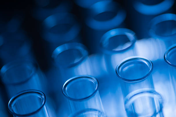 istock Test tubes  in blue shallow dof 187084407