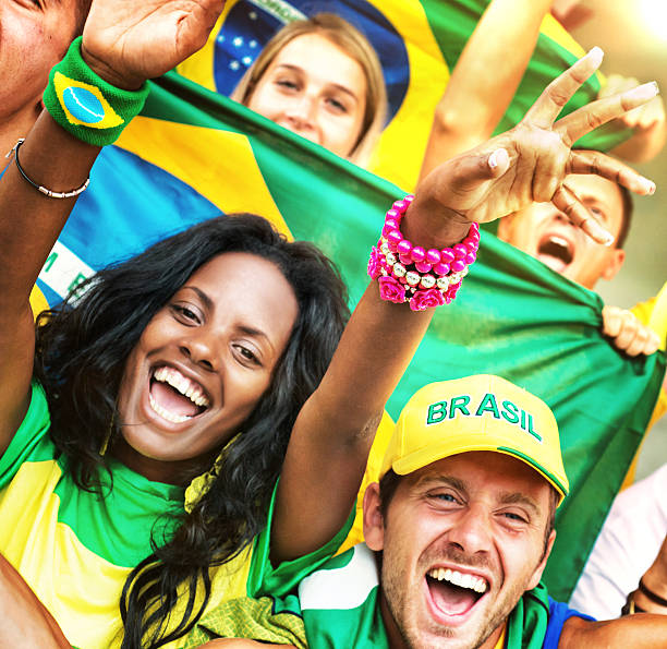 istock Excited Fans Cheering for Brazil 187087363