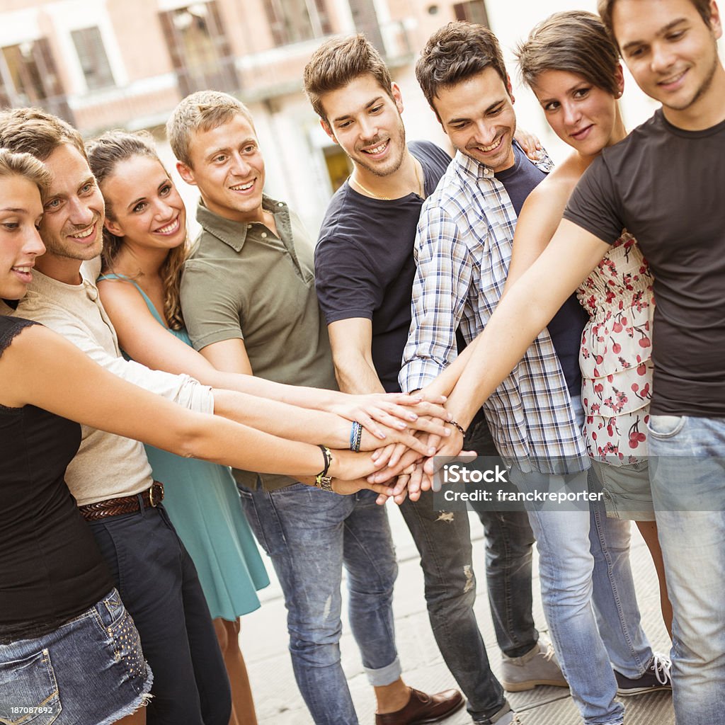 Teamarbeit Gruppe von Menschen - Lizenzfrei Freiwilliger Stock-Foto