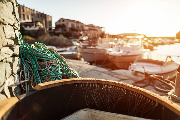 Longline fishing equipment at the harbor