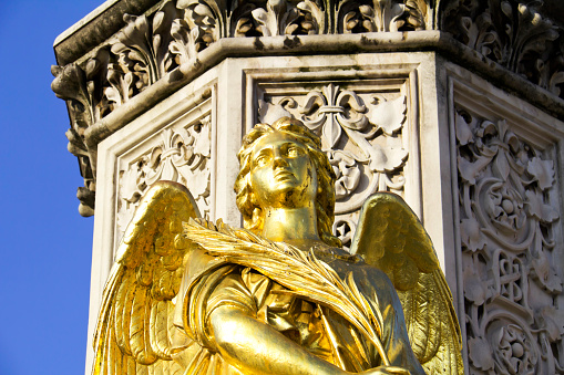 Golden statue of an Angel, Zagreb cathedral