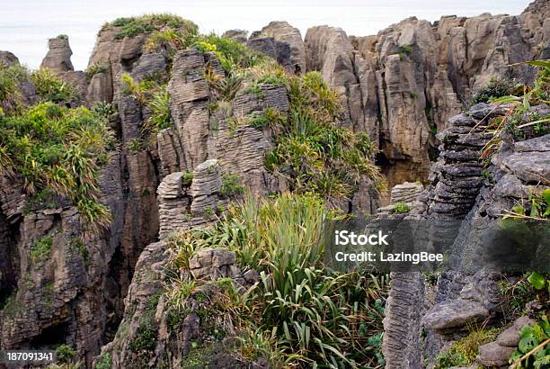 Pancake Rocks Punakaiki West Coast Nz - zdjęcia stockowe i więcej obrazów Nowa Zelandia - Nowa Zelandia, Skaliste wybrzeże, Bez ludzi