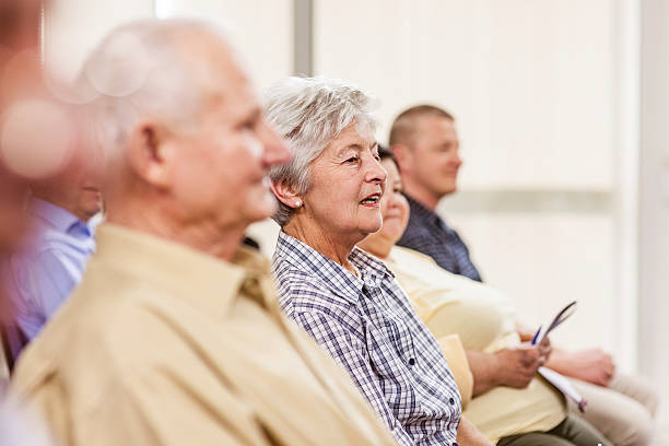 istock Seniors in the community center 187091627