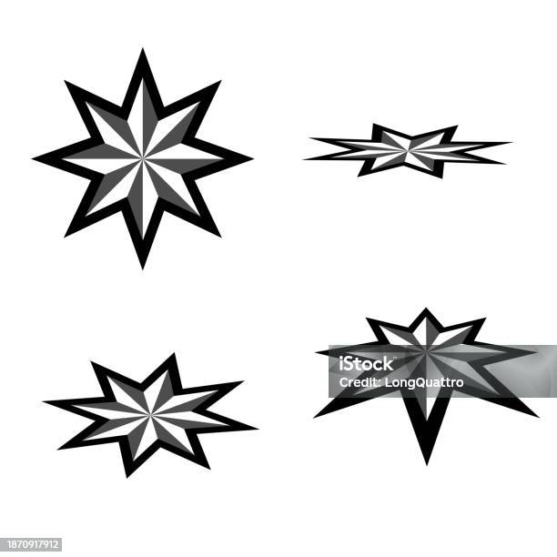 Abstract Compass Sign Abstract Compass Symbols Set Stock Illustration - Download Image Now ...