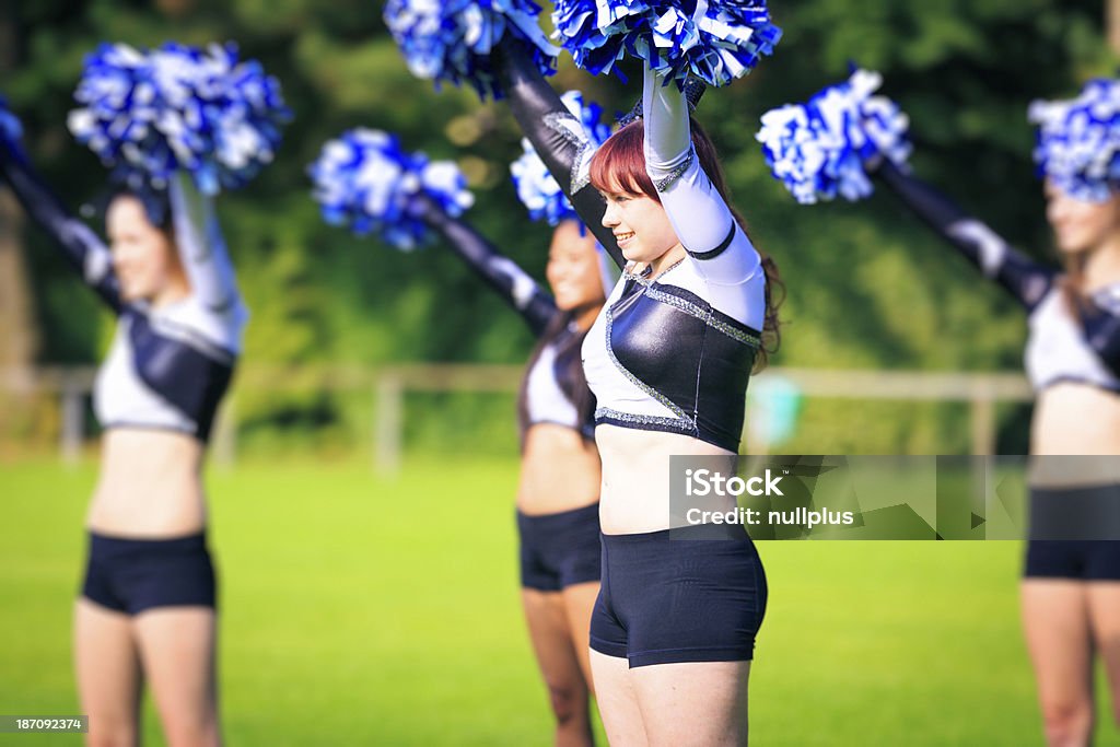 Cheerleader Üben - Lizenzfrei Amerikanischer College-Football Stock-Foto