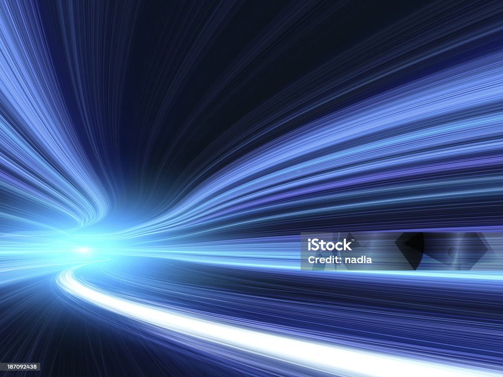 light trails in tunnel Abstract Stock Photo