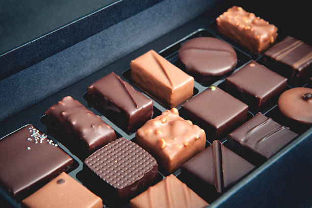 Box of Chocolates From Paris stock photo