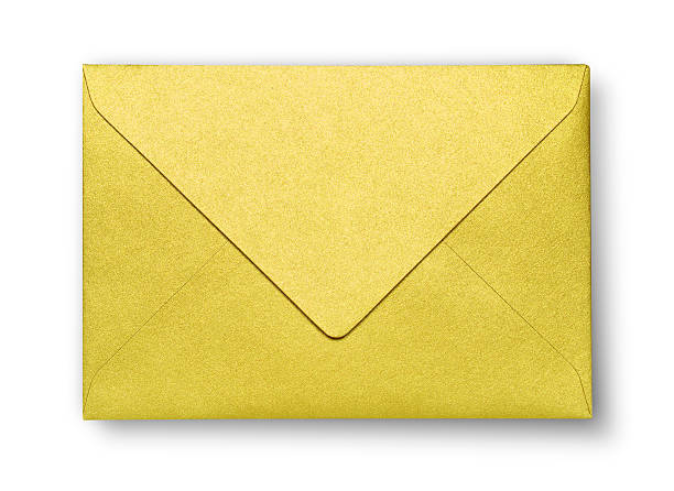 istock Close-up of  golden envelope. 187093183