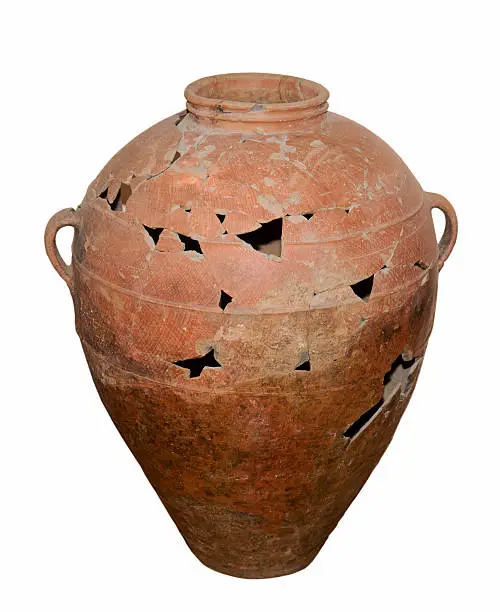 Jug, 5 centuries-is isolated on the white