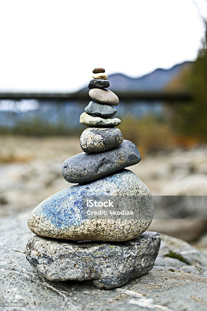 Equilibrado de Stone - Royalty-free Anoitecer Foto de stock