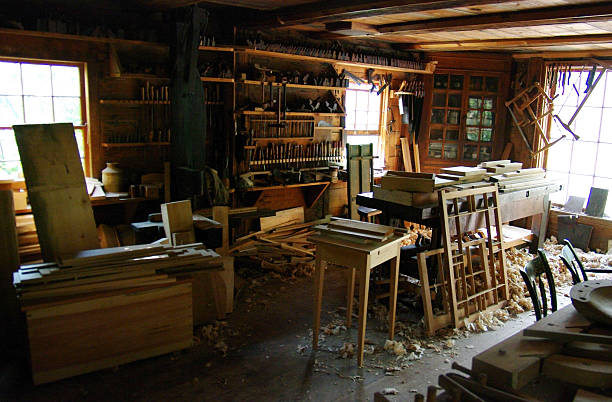 istock Old carpenter worshop 187097414