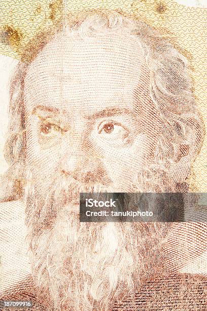 Galileo Galilei On Banknote Stock Photo - Download Image Now - Galileo Galilei, Astronomer, Color Image