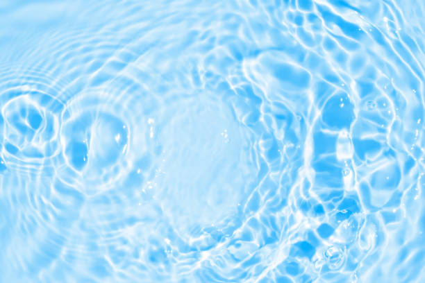 istock Abstract transparent water shadow surface texture natural ripple on blue background 1871001676