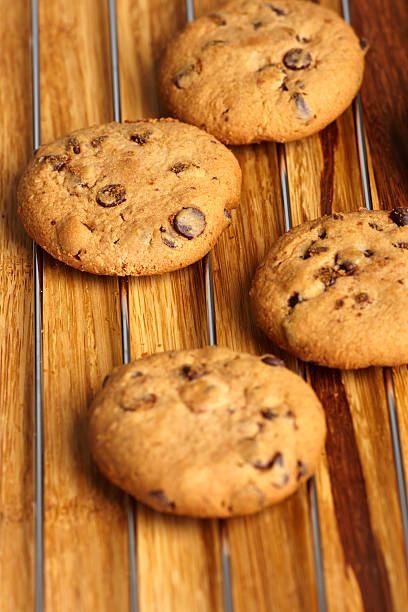istock Chocolate chip cookies on cooling rack 187100617