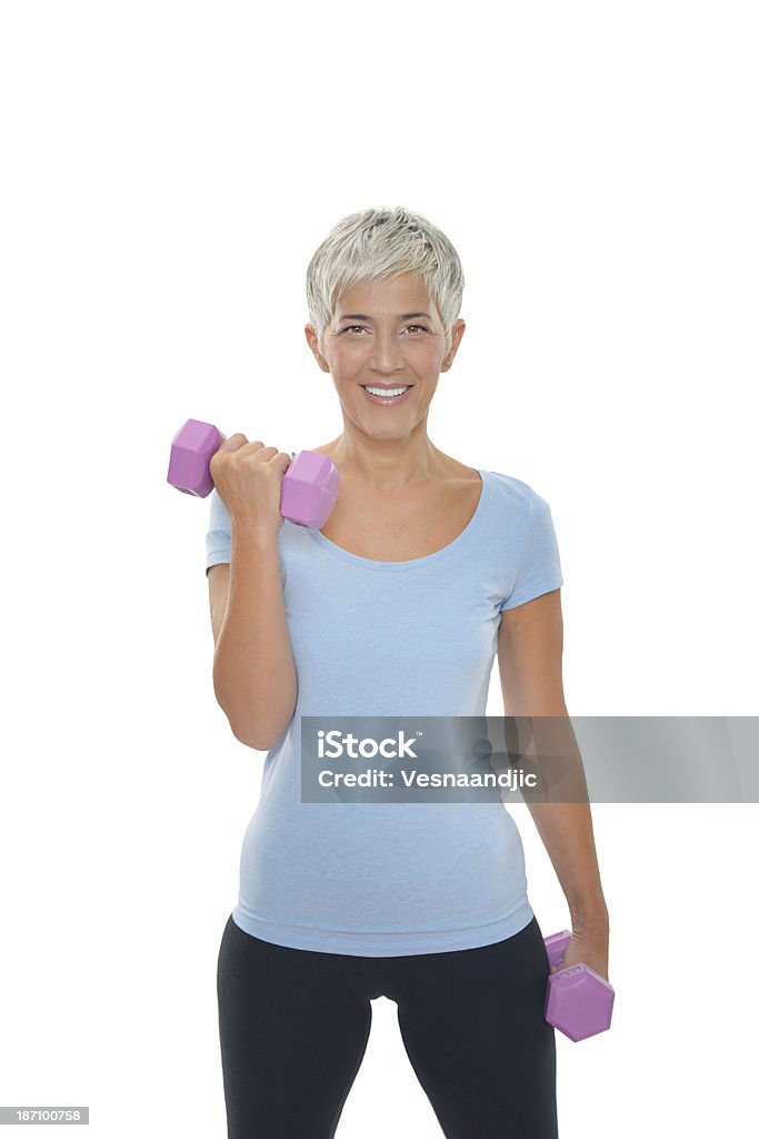 Madura mulher de fitness - Foto de stock de Exercício físico royalty-free