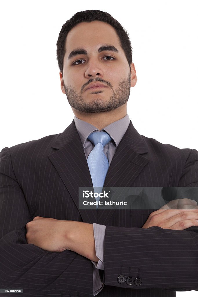 Felici Uomo d'affari con Braccia incrociate - Foto stock royalty-free di Braccia incrociate