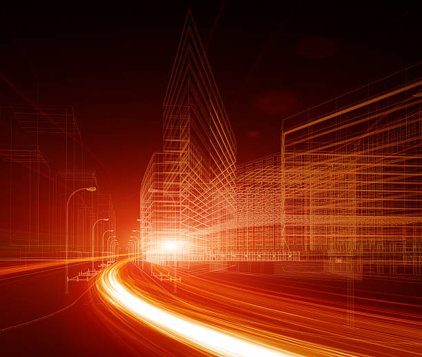 istock Futuristic Urban City with Freeway Traffic 187102149