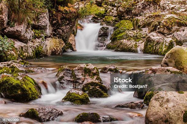 Foto de Fluxo Em Lepena Eslovênia A Europa e mais fotos de stock de Alpes Julian - Alpes Julian, Beleza natural - Natureza, Caindo