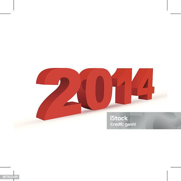 New Year 2014 Stock Illustration - Download Image Now - 2013, 2014, Cut Out