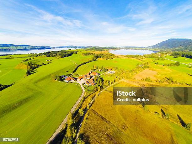 Veduta Aerea Del Paesaggio Di Baviera Germania - Fotografie stock e altre immagini di Baviera - Baviera, Veduta dall'alto, Volare