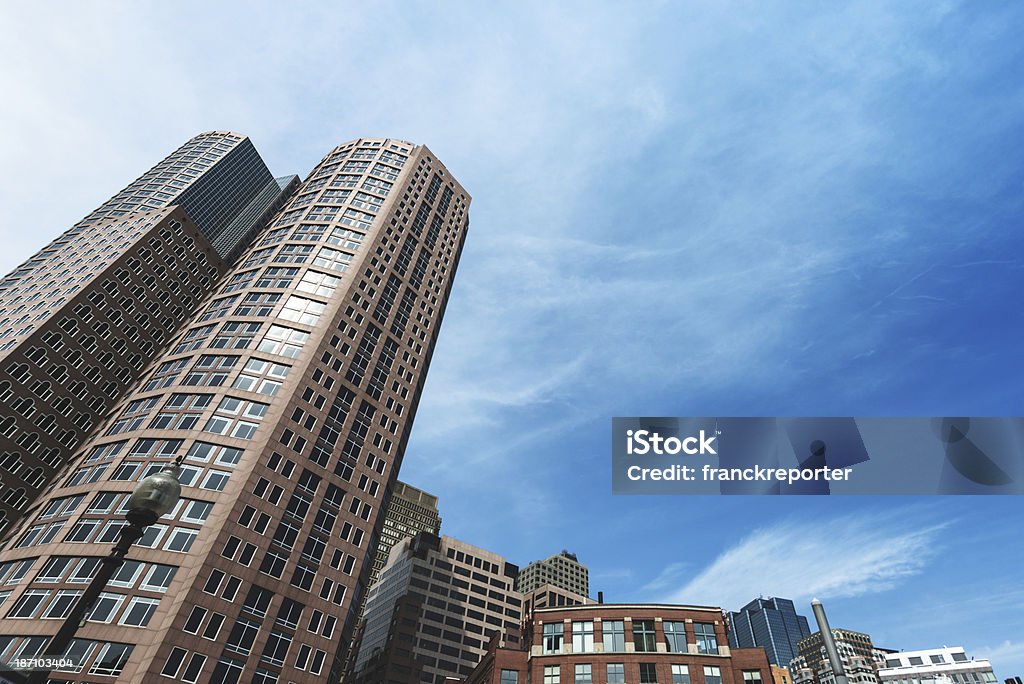 De Boston financial district skyline - Foto de stock de Aire libre libre de derechos