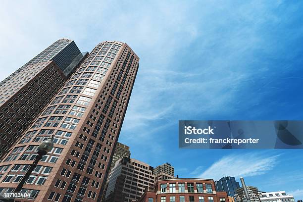 Boston Financial District Skyline - zdjęcia stockowe i więcej obrazów Ameryka Północna - Ameryka Północna, Architektura, Bez ludzi