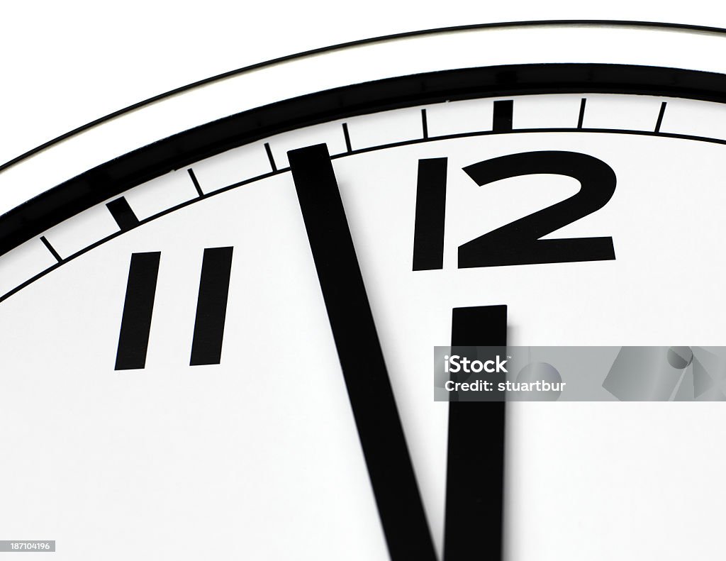 Macro clock face at twelve - 로열티 프리 0명 스톡 사진