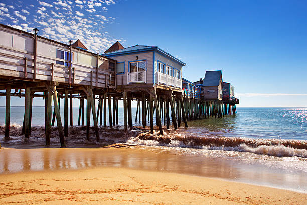 istock Old Orchard Beach Pier, Maine USA on a sunny day 187104331