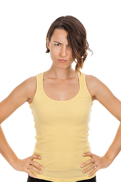 istock Angry Woman on White Background 187104545