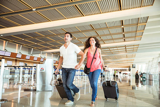 istock They don't want to miss their flight 187105093