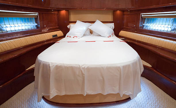 istock Motor yacht bedroom 187105404