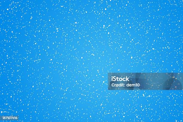 青色の背景に雪が降る - デザインのストックフォトや画像を多数ご用意 - デザイン, 人物なし, 余白