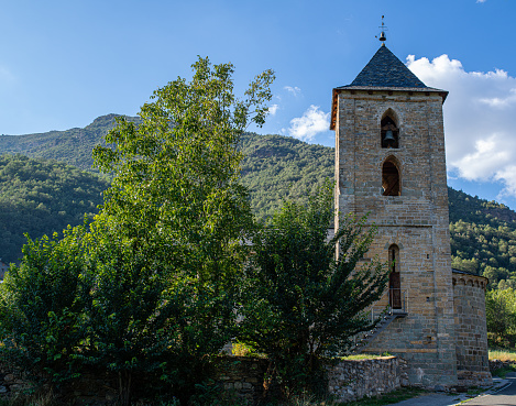 Gracing the Valle de Bohi landscape, the Santa Maria de Assumpcio Church, a relic of Romanesque artistry, anchors the quaint Coll village.