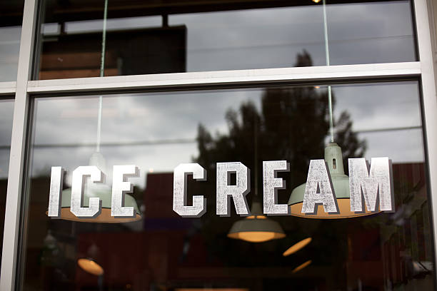 istock Ice Cream sign in window 187108427