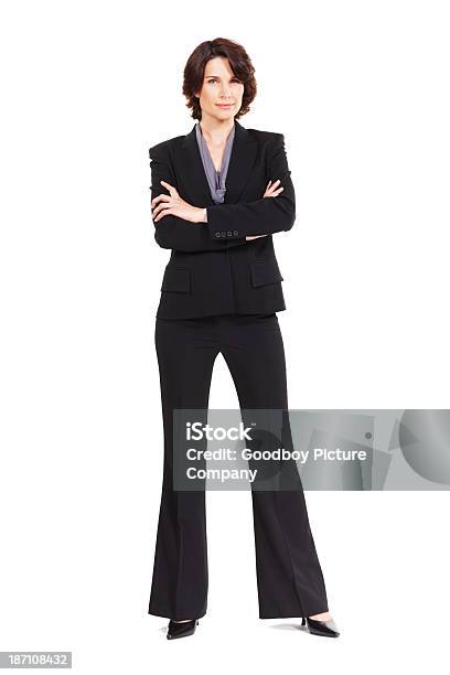 Business Is Her Game Stock Photo - Download Image Now - Arms Crossed, Businesswoman, Cut Out