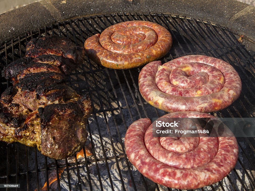 남아프리카 중유럽식 BBQ - 로열티 프리 고기 스톡 사진