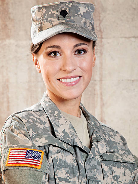 istock Female American Soldier 187108715