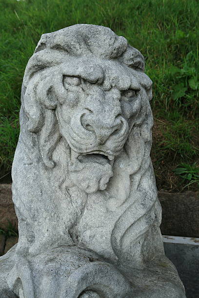 istock Lion head monument on Fredericia Vold citadel 187108827