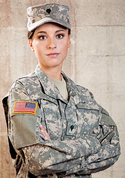 istock Female American Soldier 187108839