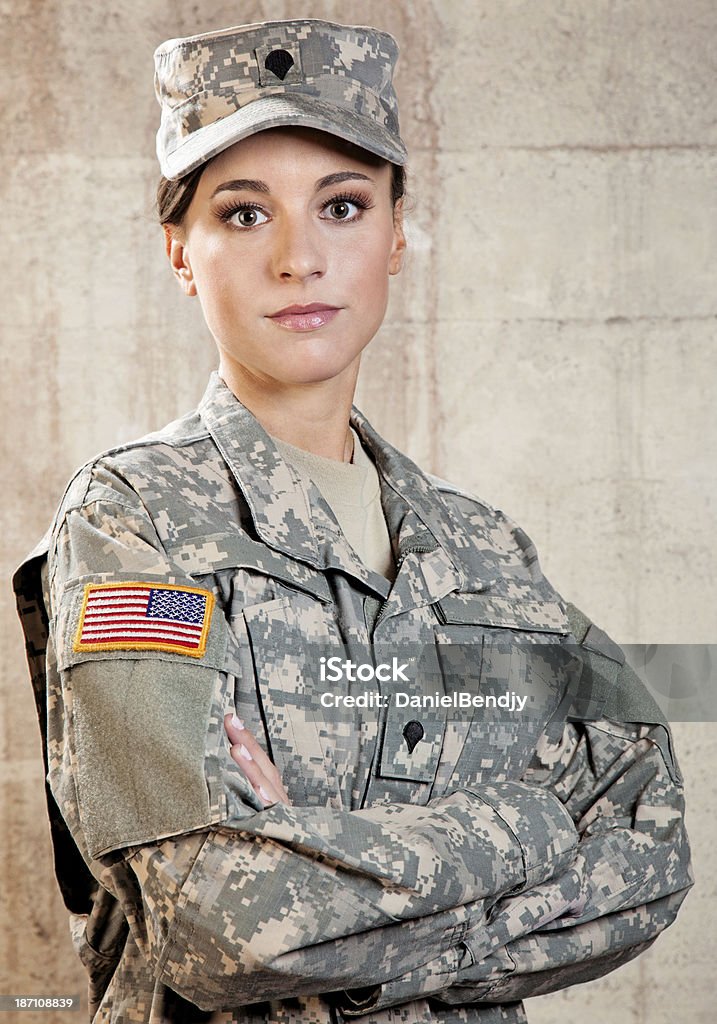 Soldado americano feminino - Foto de stock de Adulto royalty-free