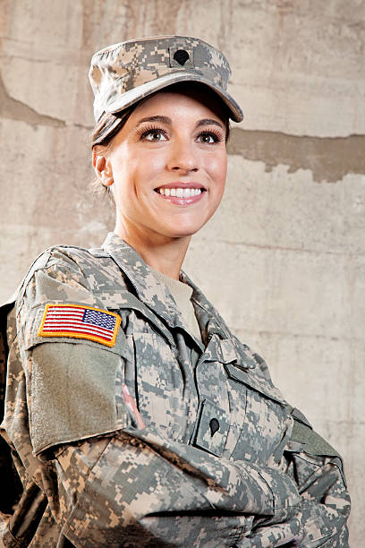 istock Female American Soldier 187108865