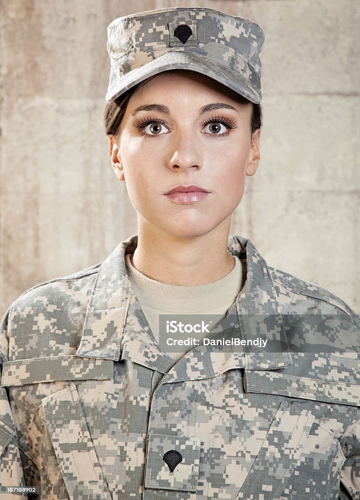 Weibliche amerikanische Soldaten - Lizenzfrei Arme verschränkt Stock-Foto