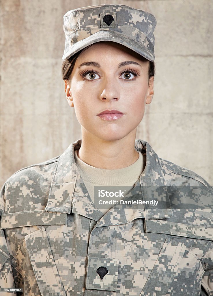 Soldado americano feminino - Foto de stock de Adulto royalty-free