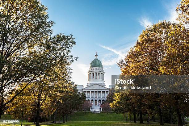 Maine Państwowy Dom - zdjęcia stockowe i więcej obrazów Budynek kapitolu stanowego - Budynek kapitolu stanowego, Stan Maine, Augusta - Stan Maine