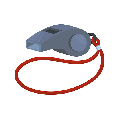 referee whistle icon isolated illustration