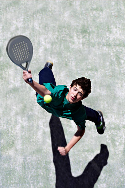Paddle Young playing paddleball paddle ball stock pictures, royalty-free photos & images