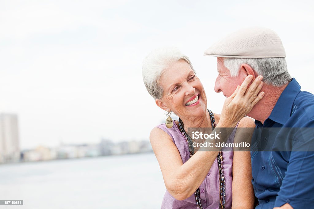 Affectionate senior couple City Stock Photo