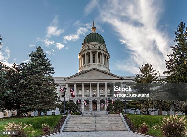 Photo libre de droit de Capitole De Létat Du Maine banque d'images et plus d'images libres de droit de Capitole d'État - Capitole d'État, Maine, Augusta - Maine