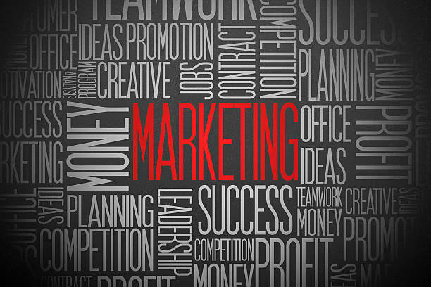 istock Marketing concepts in white and red writing 187111667